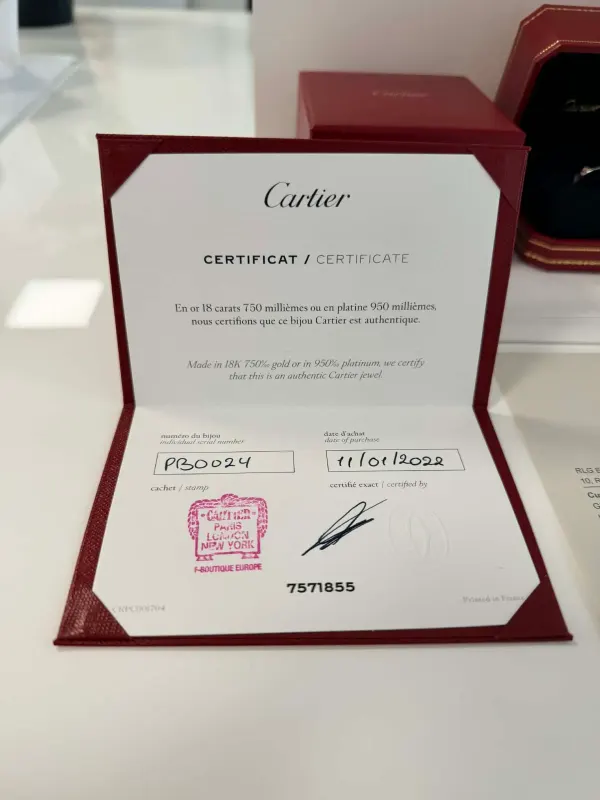 Cartier Love sõrmus: tootefoto 3